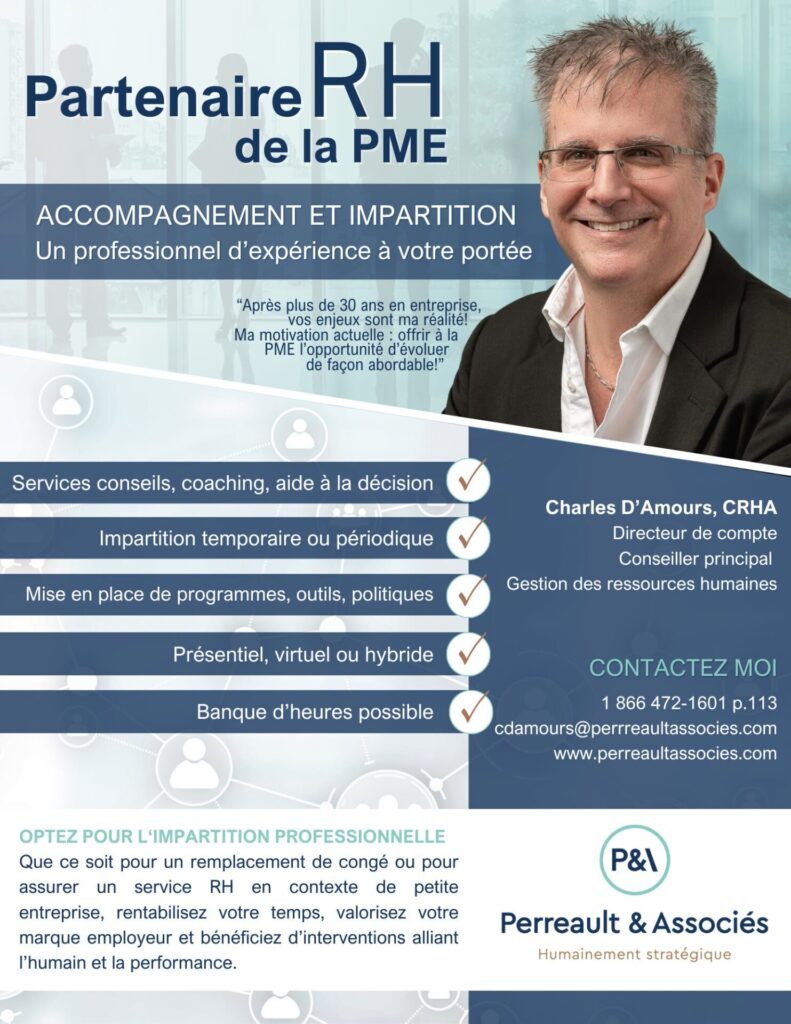 Charles d'Amours, impartition RH